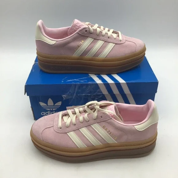 Adidas Gazelle Bold W Clear Pink White JQ7777 Womens Platform Shoes Size 6 NEW - Picture 1 of 7